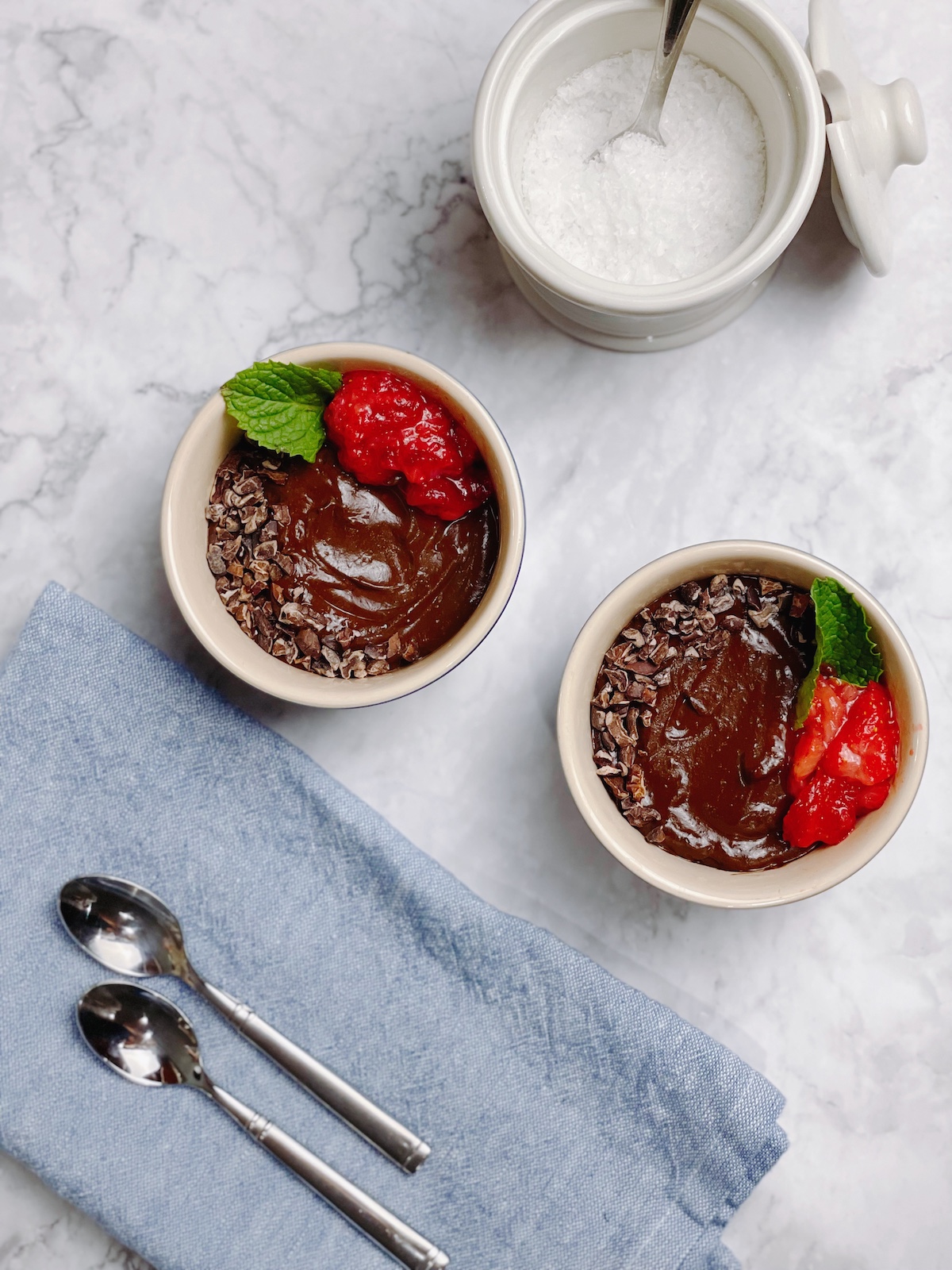 vegan chocolate avocado pudding