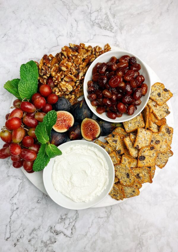 Roasted Grapes & Whipped Goat Cheese Board