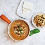 Creamy Roasted Tomato Feta Soup for One