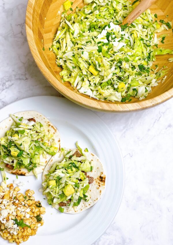 Cilantro Lime Cabbage Slaw