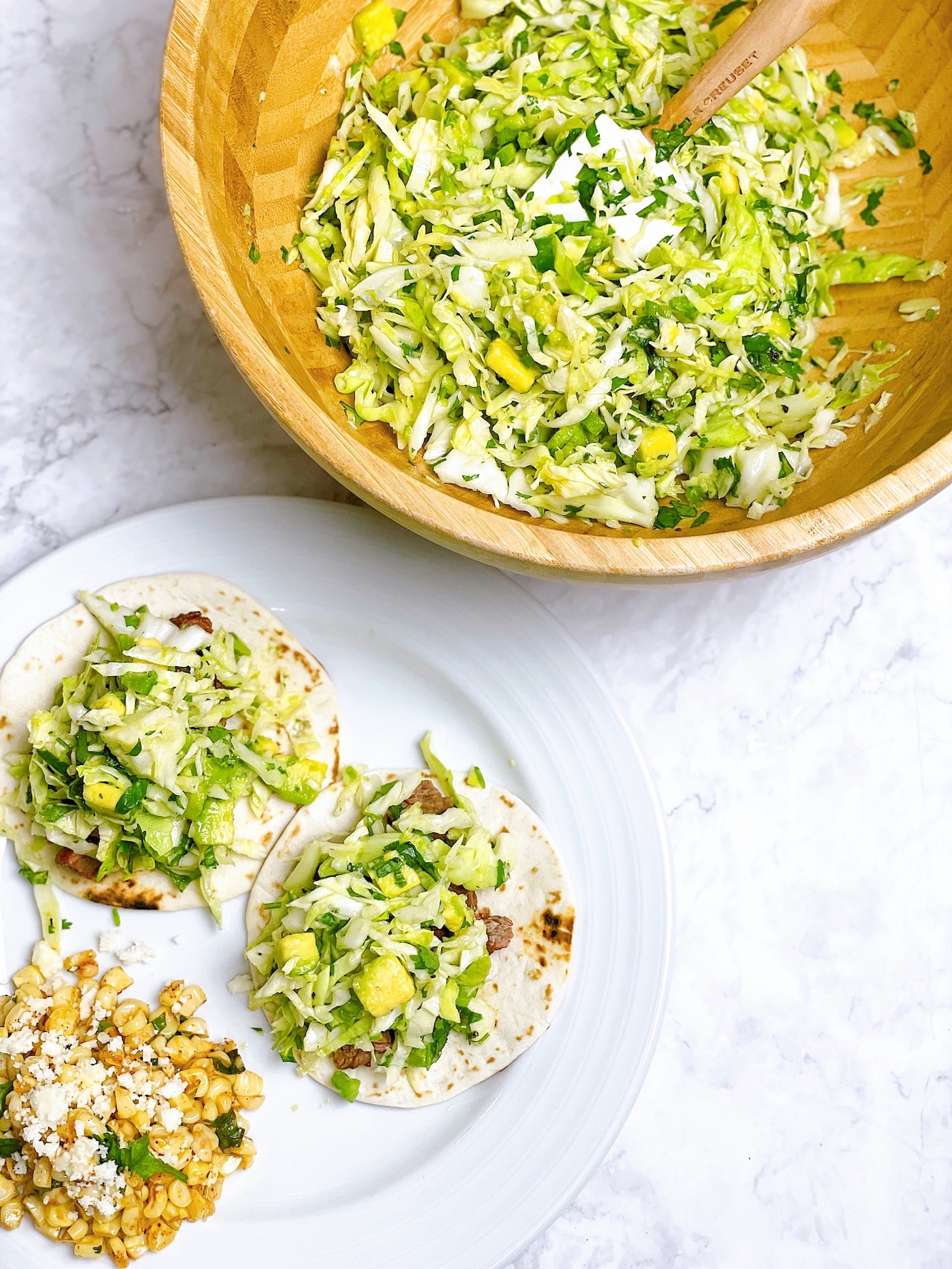 cilantro lime cabbage slaw