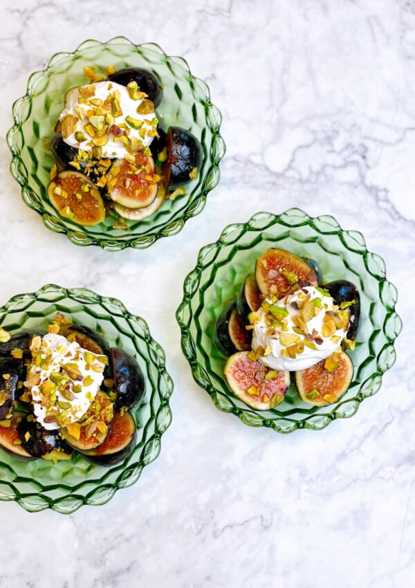 Honeyed Figs with Labne and Pistachios