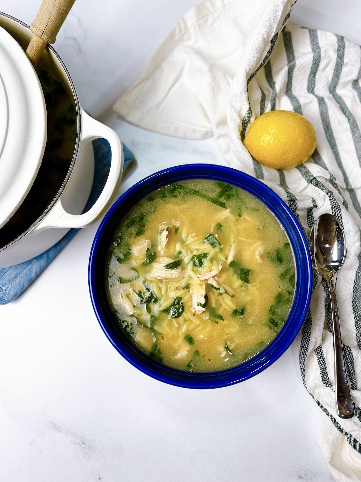 lemon chicken orzo sick soup