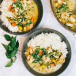 20 Minute Green Thai Coconut Curry with Shrimp & Veggies
