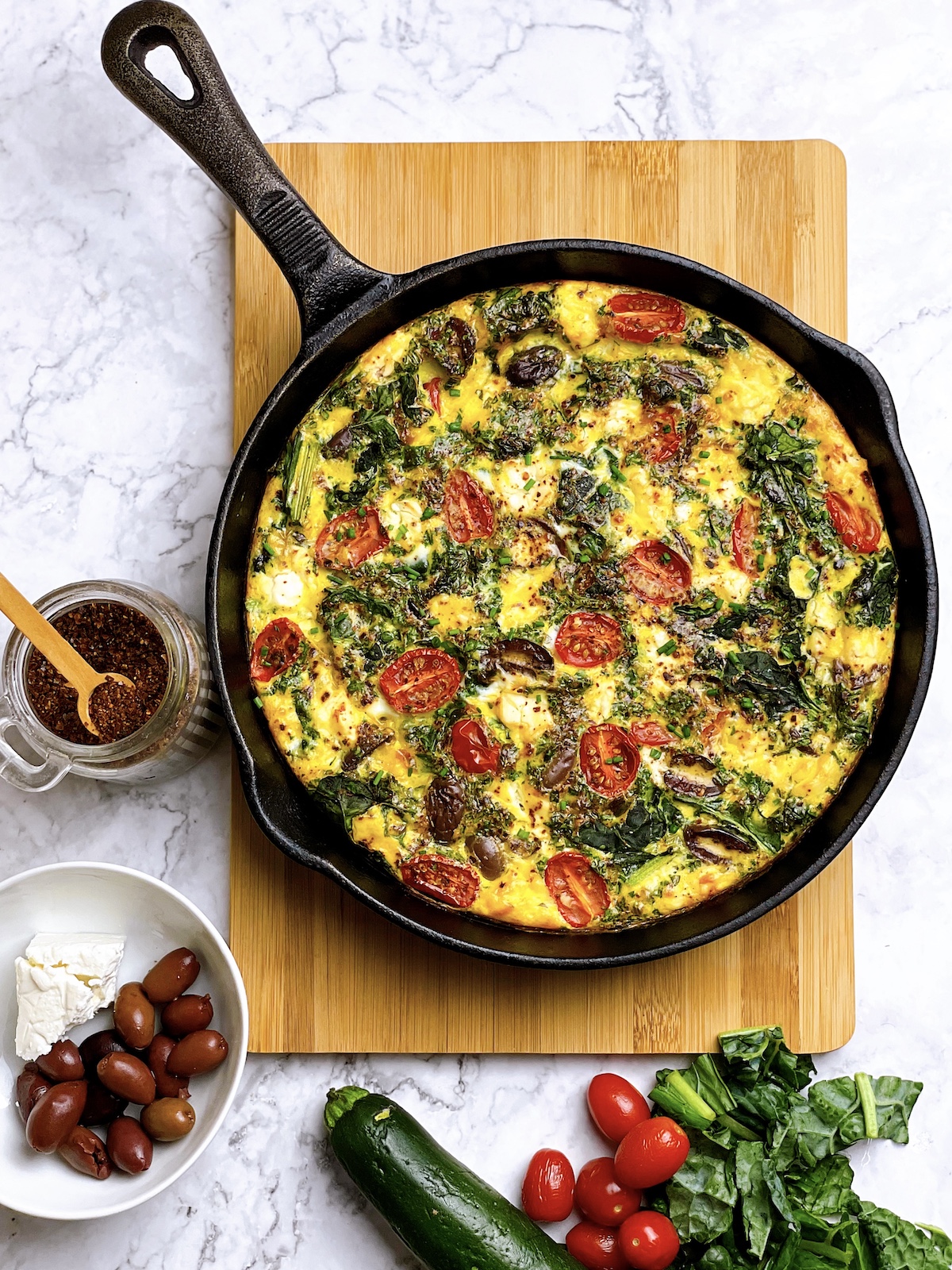 Mediterranean vegetable frittata