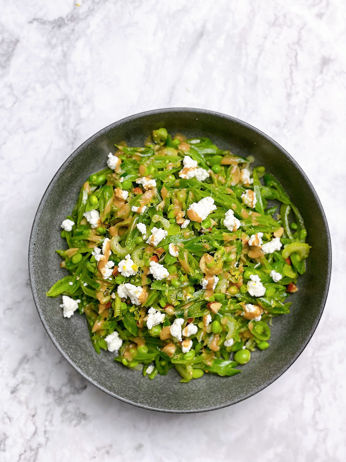 sugar snap pea and celery salad