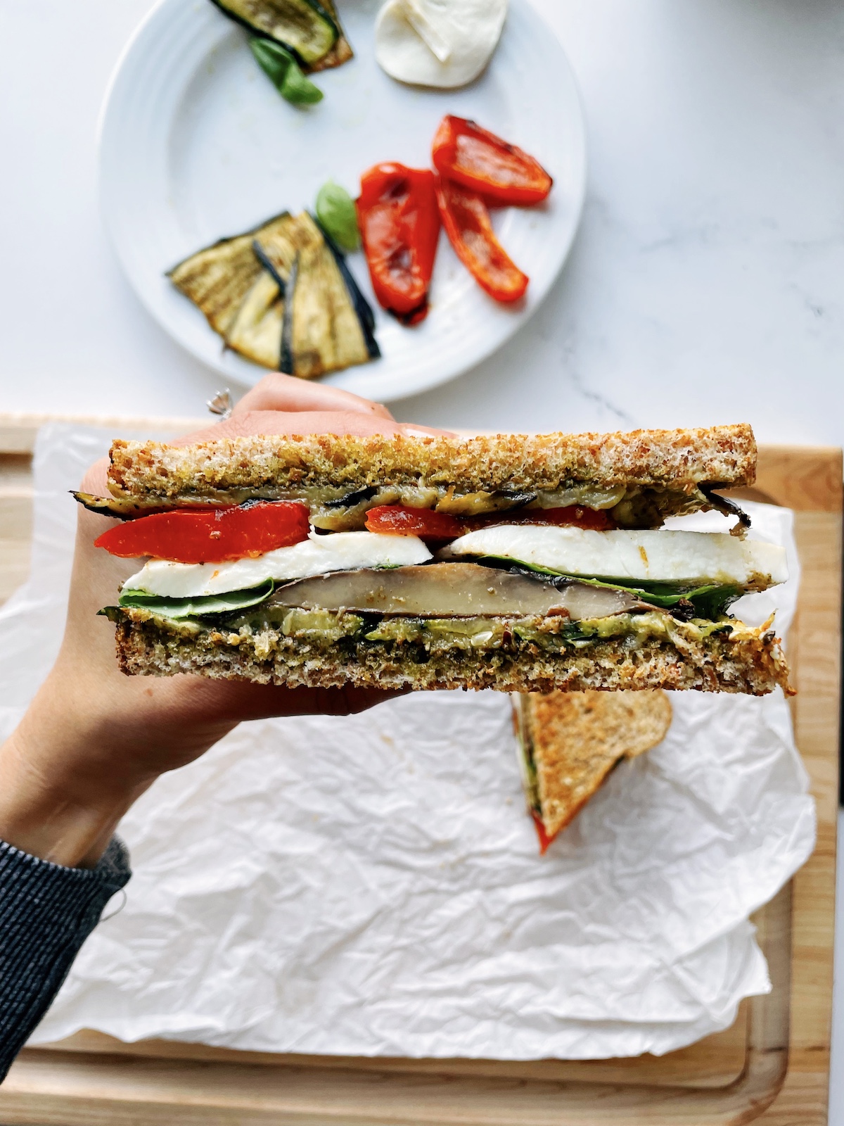 roasted vegetable sandwich