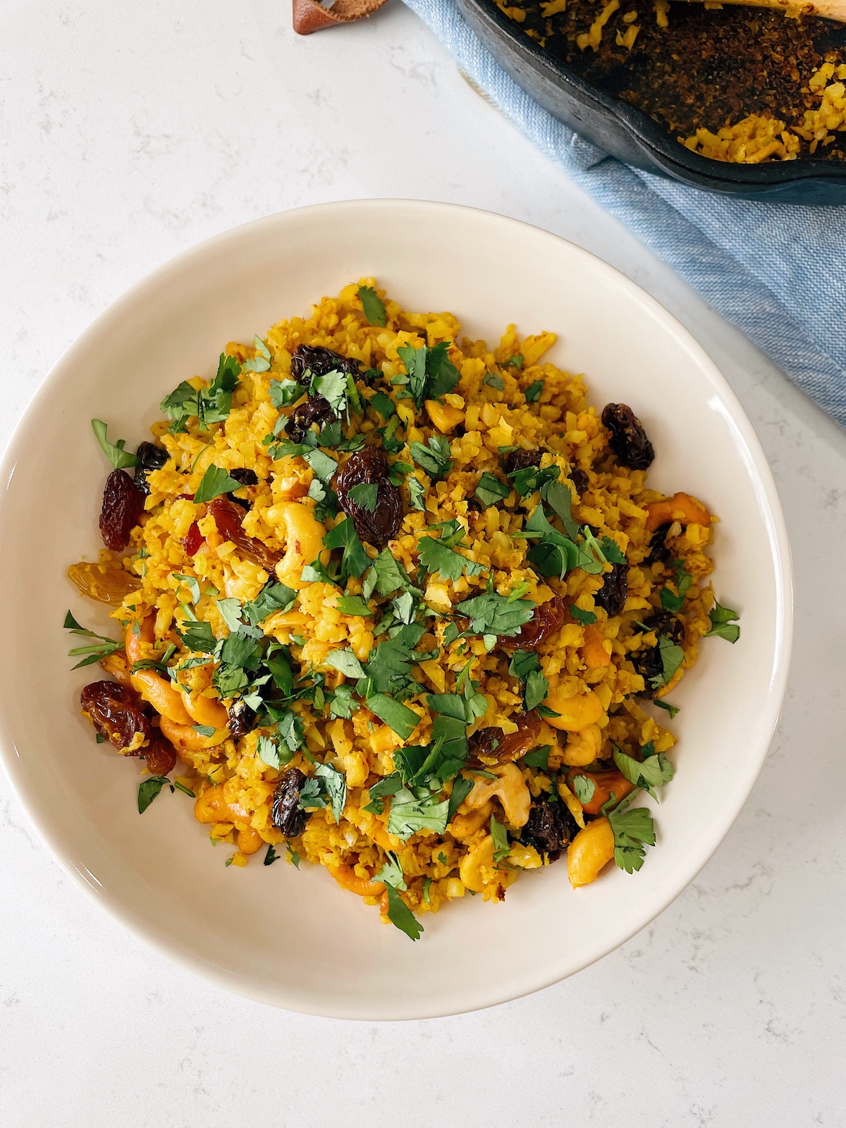 bejeweled curried cauliflower rice