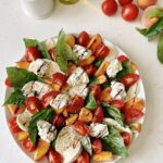 Peach Burrata Caprese