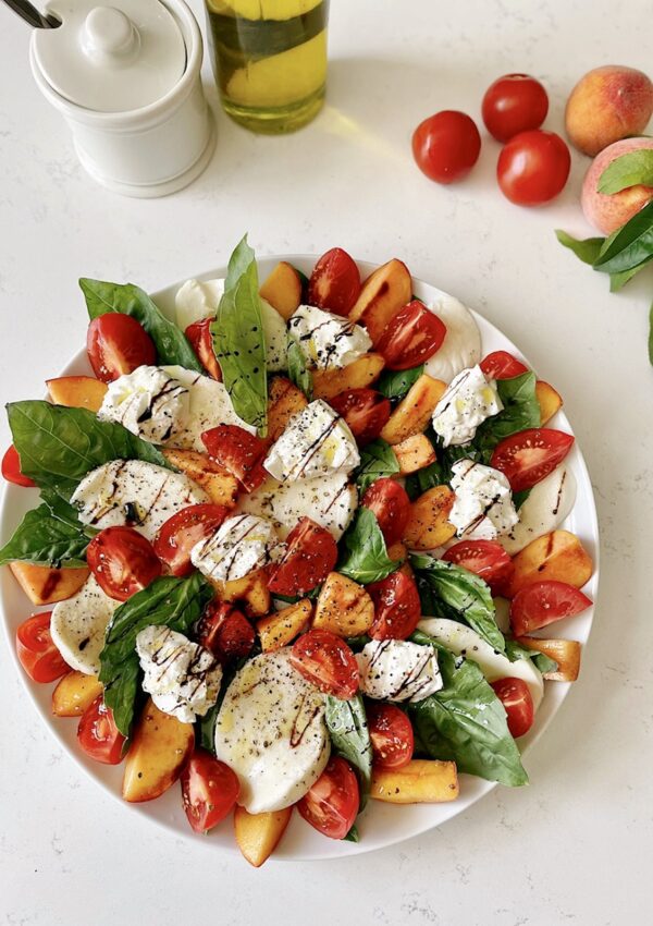 Peach Burrata Caprese