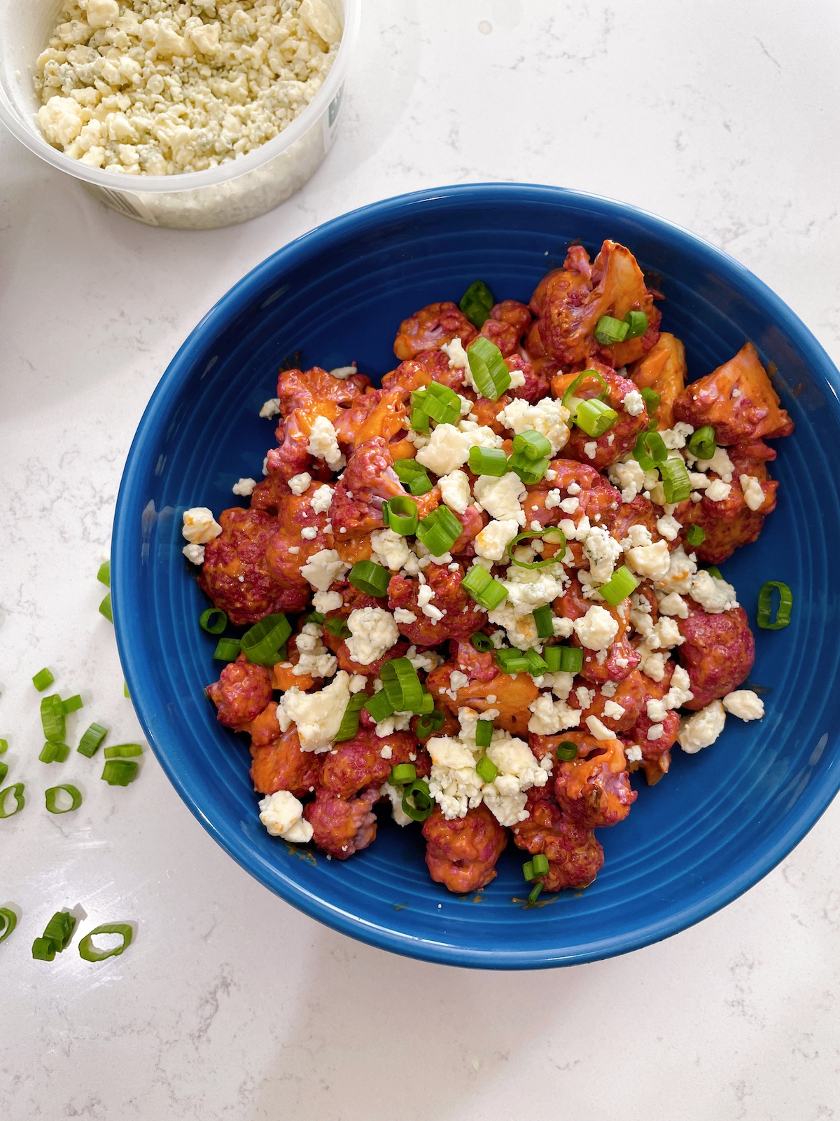 air fryer buffalo purple cauliflower