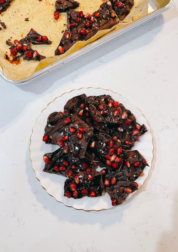 Dark Chocolate Pomegranate Bark