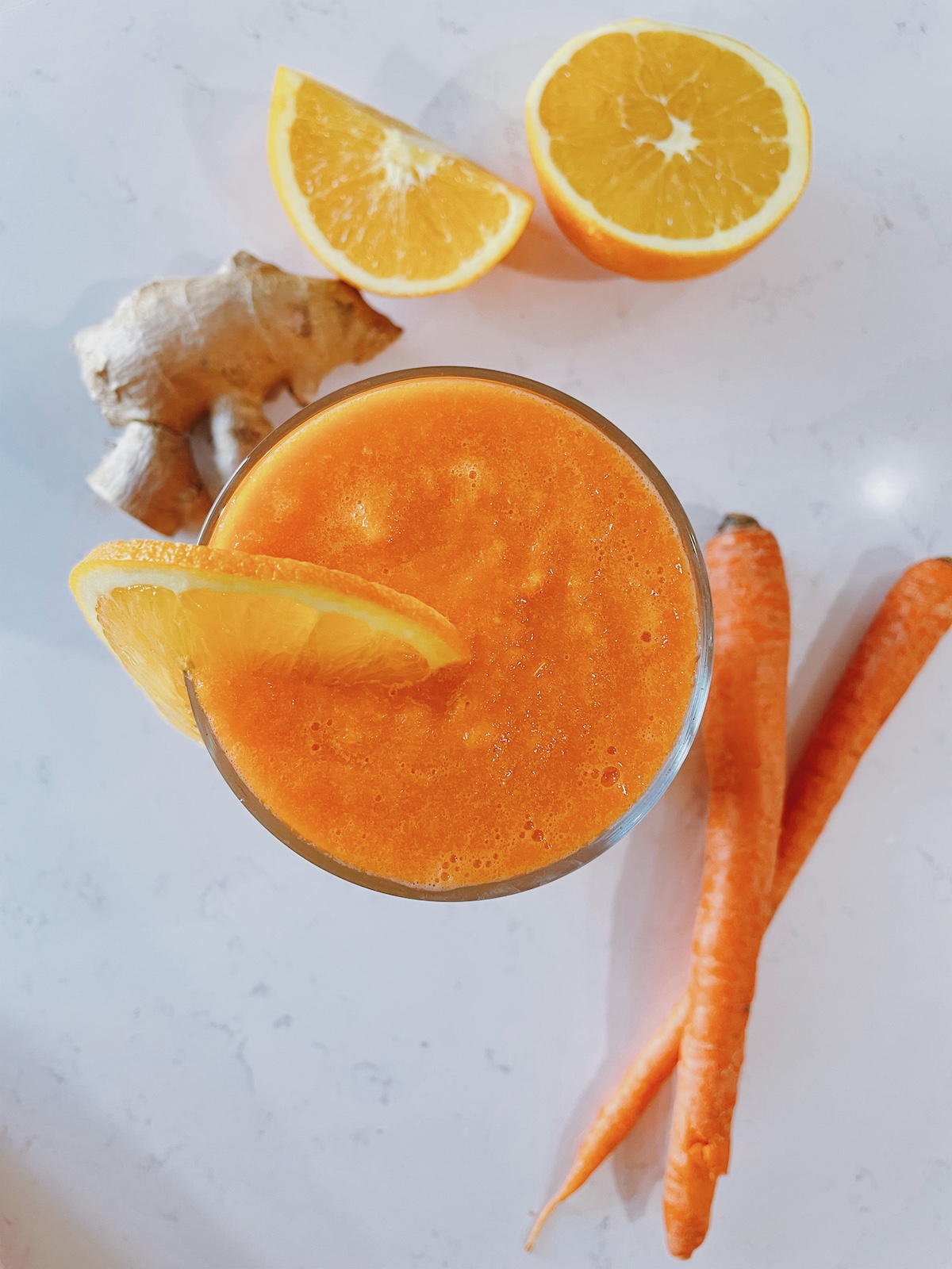 orange carrot ginger immunity smoothie