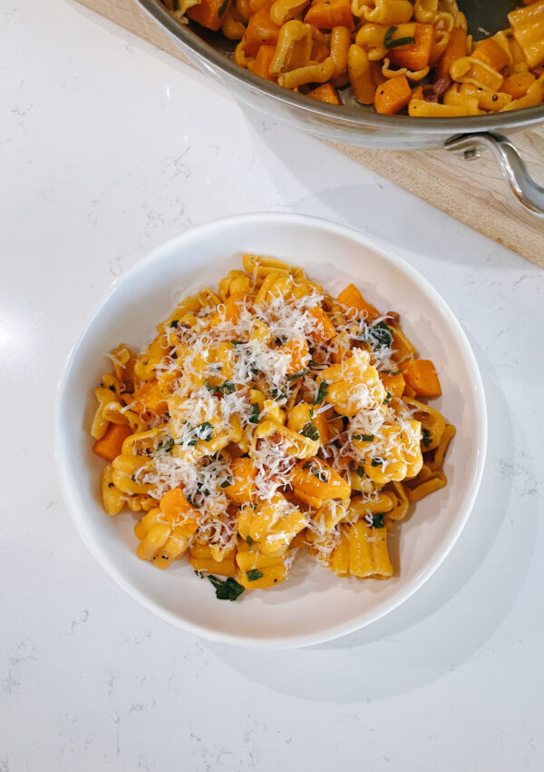 Butternut Squash Pasta with Pancetta and Sage